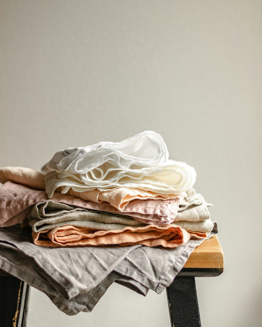 Handwoven Linen Throw – Sand & Fog